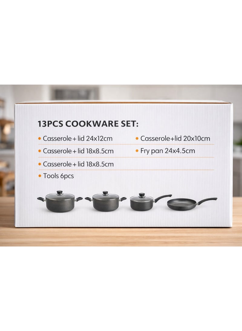 Extra 13-Piece Non-Stick Cookware Set – Durable & Practical Design for All Your Kitchen Needs - Image 5